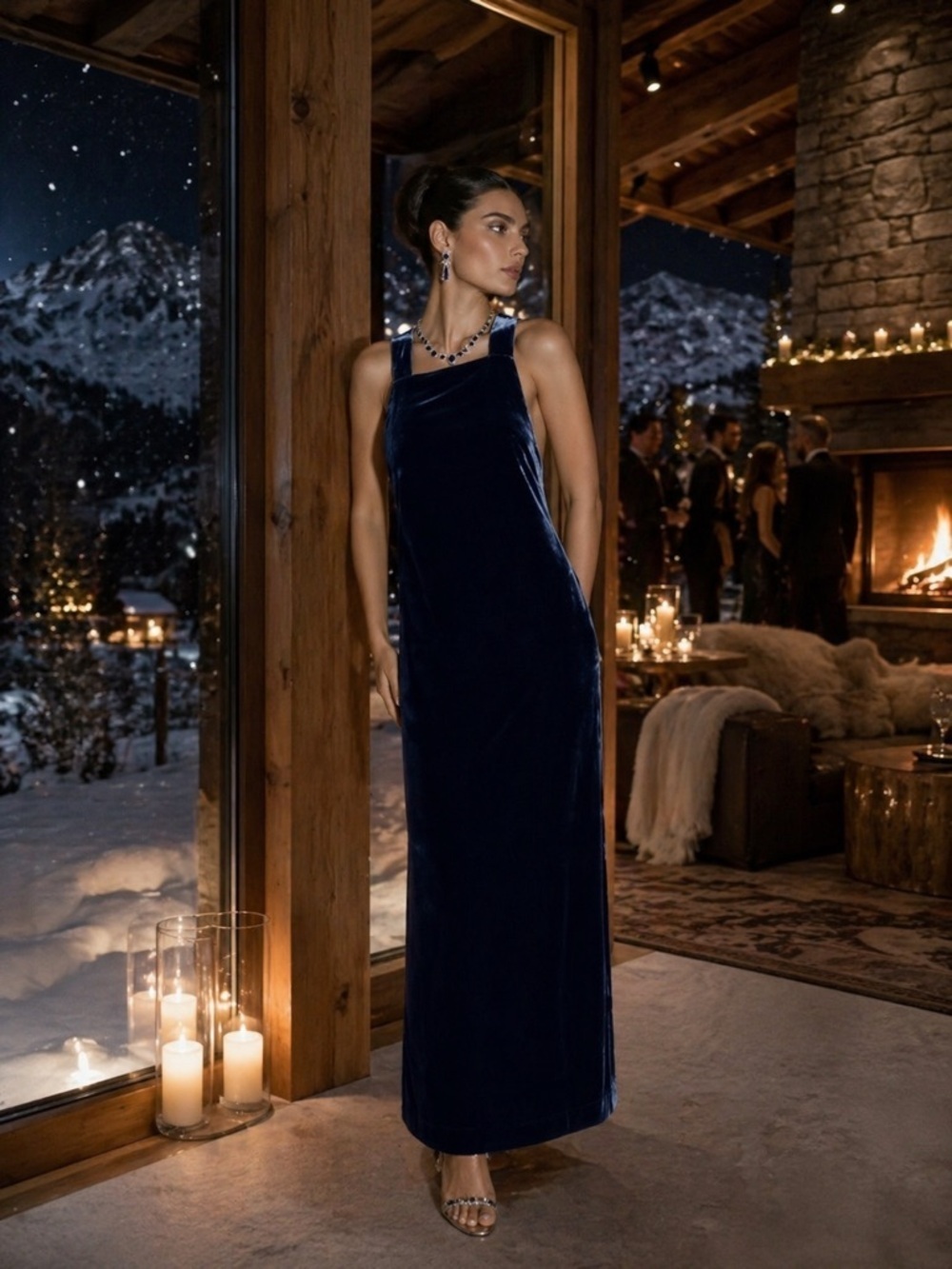 💐RARE💐 Anthropologie NWT Halter Velvet Maxi Dress Size XL.